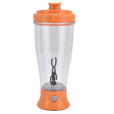 Imagem de Mingzhe Copo de Mistura Elétrico Simples 350ml café Leite Garrafa Agitador Automático para Exercício de Cozinha (Laranja Vibrante)