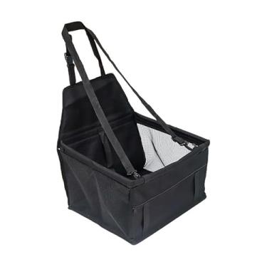 Imagem de Cadeirinha Cadeira Assento Pet de Carro para Cães Cachorro, gatos- Transporte-Raças Pequeno Porte até 10kg(Assento para animais- Preto)