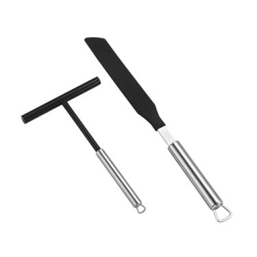Imagem de Fenteer Kit de Espátula E Espalhador de Crepe com Orifício para Pendurar - Utensílios E Acessórios para Barraca