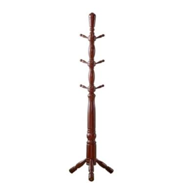 Imagem de 5sssallefaa Árvore de salão independente, cabideiro de madeira natural com ganchos, árvore de corredor livre para entrada de escritório em casa, suporte de roupas para casacos (Bruin) (R 187 x 56 cm)