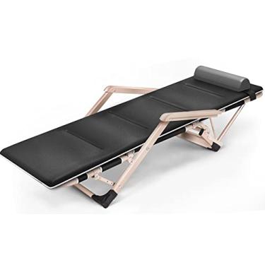 Imagem de ONDHGFBGB Cadeira reclinável dobrável ajustável para pátio, espreguiçadeira, encosto ajustável ao ar livre, com travesseiro para piscina, praia, moldura de aço e malha respirável