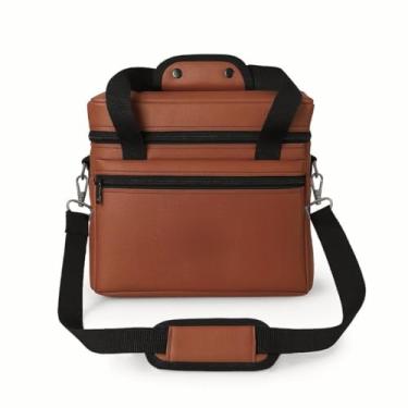 Imagem de Bolsa Térmica Fitness Porta Marmita Lancheira Dieta Marmiteira Trabalho Escola Preto com Alça Piquenique(Terracota)