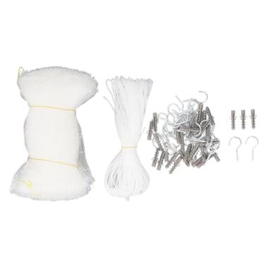 Imagem de CUOFYUNL Rede de varanda para gatos Nylon Fácil instalação Pet Anti Fall Mesh Cerca Protetor de rede de segurança para janela de varanda (Estilo 2)