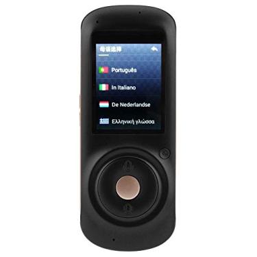 Imagem de AkosOL Tradutor eletrônico simultâneo de qualidade em 30 idiomas Tradutor de voz portátil WiFi Connect, preto necessário esperançoso (preto)