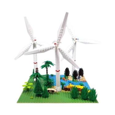 Imagem de Modelo De Blocos De Montar DIY De Cenário De Jardim Com Cata-vento, Ki