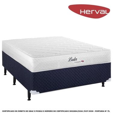 Imagem de Cama Box Casal Conjugada Espuma D28 Herval Luster, 50x138x188 cm