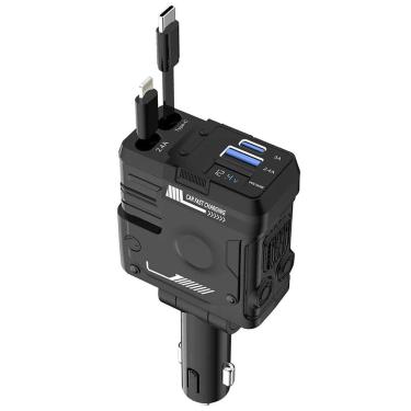 Imagem de Carregador Veicular Retratil Usb Turbo Carro Caminhao Carreta Tela Carga Rapida Celular Smartphone Telefone