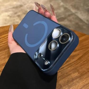 Imagem de Capa protetora de carregamento para iPhone Air 11 12 13 14 15 16 17 Pro Max (para iPhone 14 Pro Max/Azul Escuro)