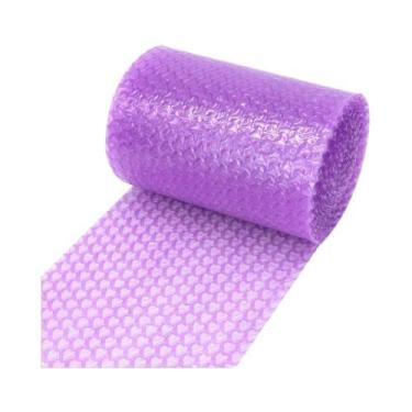 Imagem de Plástico Bolha Em Forma De Coração Rosa E Azul 20cmx5 Metros Embalagem