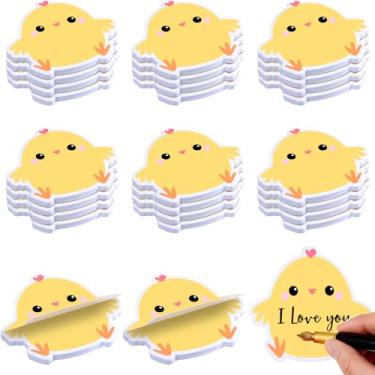 Imagem de Eersida Pacote com 24 blocos de notas autoadesivas para pintinho de páscoa, quadro de avisos para sala de aula, escritório, sala de aula, quadro de avisos, parede, quadro-negro, decoração de casa