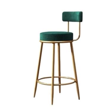 Imagem de CFGH6FDF Cadeiras de bar, balcão de bar, ferro forjado, minimalista, para casa, com encosto, cadeira alta, bancos de bar verde escuro (pequeno)