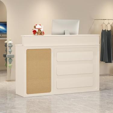 Imagem de Mesa de recepção, balcão de varejo, mesa de recepção com balcão, recepção pequena, balcão de loja, mesa de recepção em pé, balcão de checkout, balcão de recepção, balcão de recepção