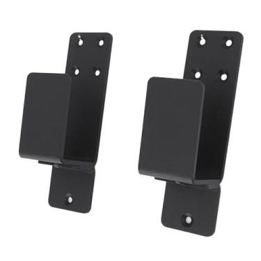 Imagem de KIMISS 2 PCS Suportes de Barricada de Porta - Suporte de Barra Aberta para Placas 2x4 - Suporte Em U de Aço Carbono para Garagem, Celeiro e Segurança Doméstica - Fácil Instalação (Preto)