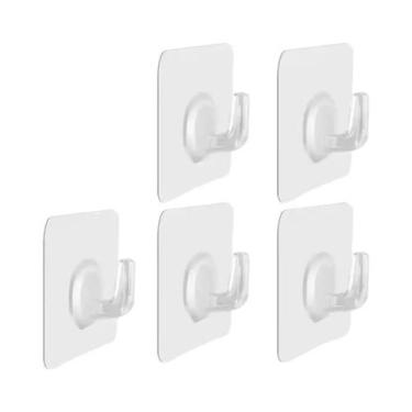 Imagem de Ganchos Adesivos Transparentes De Alta Resistência Para Pendurar Quadr