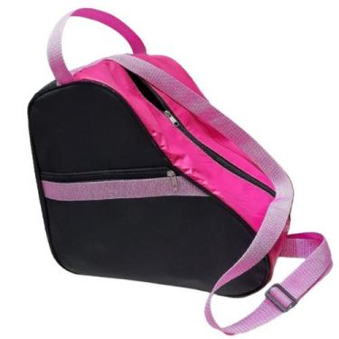 Imagem de Mochila Para Patins Quad Inline Bolsa material sintético Preta / Rosa 