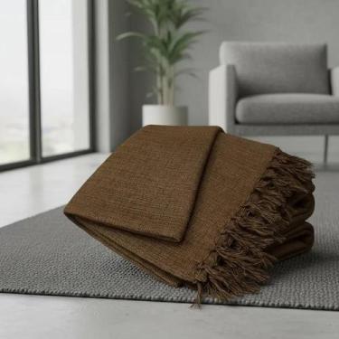 Imagem de Manta artesal de Luxo gigante Chocolate 2,40x1,80 cm - New Shop Textil