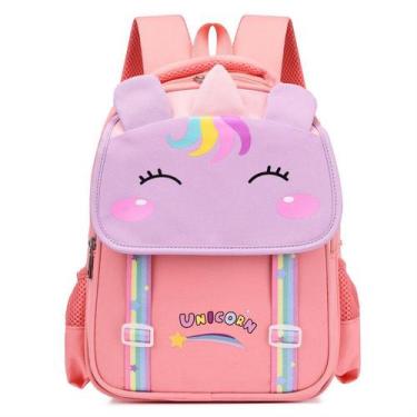 Imagem de Mochila Escolar Infantil Menino Menina Dinossauro 030 - oem, Rosa