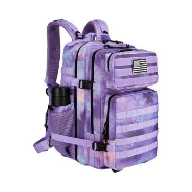Imagem de Mochila Tática Grande 45L 3P Impermeável Para Caminhadas, Camping E Es