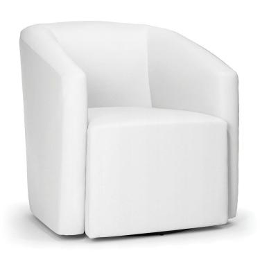 Imagem de Poltrona Stella Max Corino Branco Base Giratória - D\'rossi