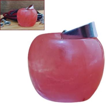 Imagem de Pingente pedra natural maçã do amor ametista unakita quartzo jaspe aco