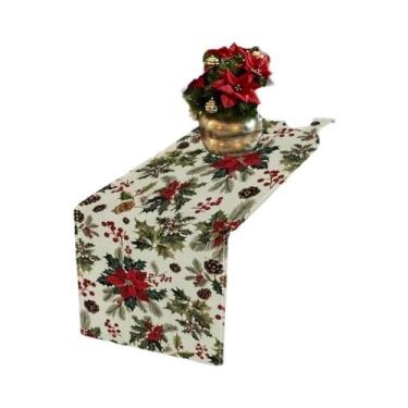 Imagem de Caminho De Mesa Floral De Natal De Outono Com Padrão De Poinsettia, Az