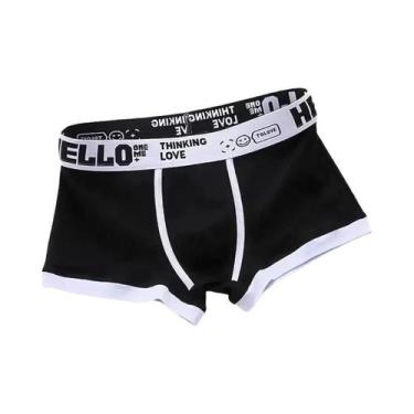 Imagem de Cuecas Boxer Masculinas De Algodão 2024 Confortáveis, Respiráveis, Com