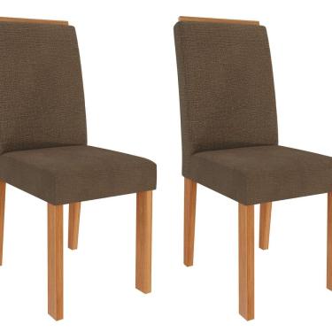 Imagem de Jogo 2 Cadeiras para Sala de Jantar Júlia Cinamomo/Mascavo