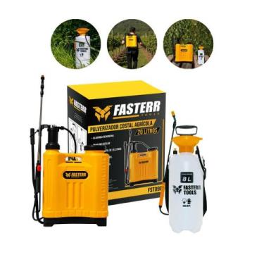 Imagem de Pulverizador Costal Agricola 20 Litros e Pulverizador Manual Spray 8L 