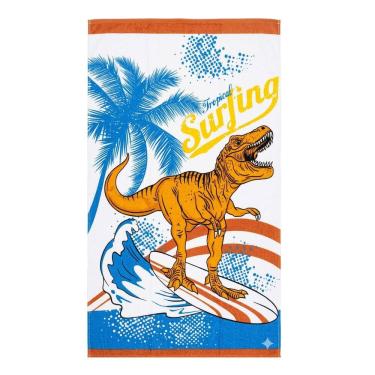 Imagem de Toalha de Banho Infantil Teka Candy Dino Surf