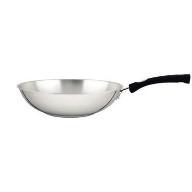 Imagem de Wok Silicone em Aço Inox com Fundo Triplo 28 cm 3,3 L Astro Tramontina