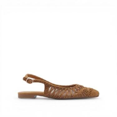 Imagem de Sapatilha Slingback Bordada - VALENTINA, Carvalho, 36