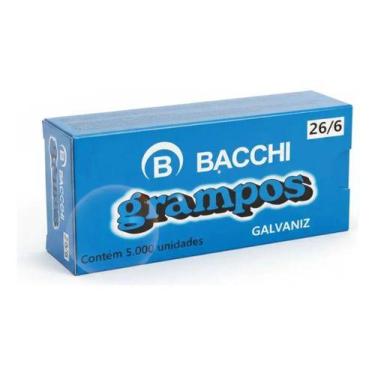Imagem de Grampo Cobreado Galvanizado 26/6 Caixa C/5000 Unidade Bacchi 26/6