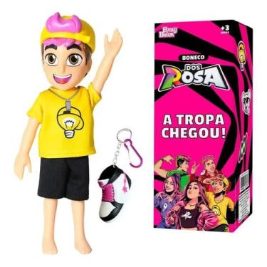 Imagem de Boneco Leozinho Articulado Turma Dos Rosa Com Chaveiro - Nova Brink