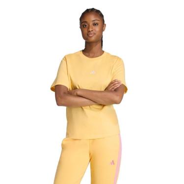 Imagem de Camiseta Adidas Essentials De Algodão Com Logotipo Pequeno.-Feminino