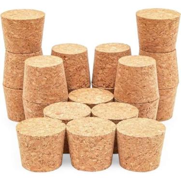 Imagem de Kit com 100 Rolhas de Cortiça para Litro 19x23x19 - sem