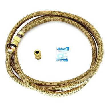 Imagem de Mangueira Flexível Gás 2m Fogão Cooktop Forno Adaptador - CONTUFLEX, C