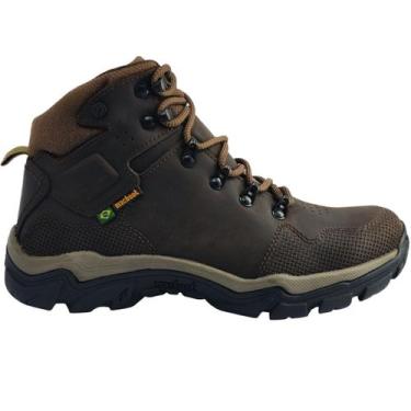 Imagem de Coturno Masculino Adventure Casual em Couro Dia a Dia Trabalho Trilha 