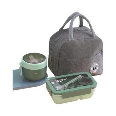 Imagem de Conjunto De Lancheiras Grandes À Prova De Vazamentos Com Bolsa Térmica