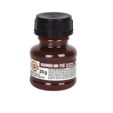 Imagem de Tinta Caligrafia Drawing Ink 20gr Koh-i-noor Marrom, 20ML