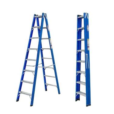 Imagem de Escada Tesoura Dupla FIBRA PREMIUM 8 degraus 2,40Mts TAFDP8 W BERTOLO 