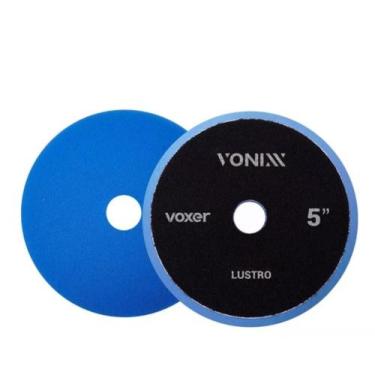 Imagem de BOINA LUSTRO AZUL CLARO 5" VOXER tiras autocolantes ROTATIVA OU ROTO-O