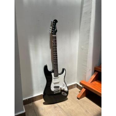 Imagem de Guitarra eagle strato preta cod 10140