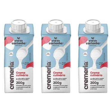 Imagem de Kit 3X: Creme Culinário Vegetal Cremeria A Tal da Castanha 200ml
