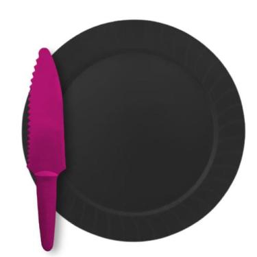 Imagem de kit prato para Grande para bolo tortas e Faca Espátula - Cdi Plastic, 