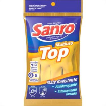 Imagem de Luva Sanro Forrada Amarela (G) Par