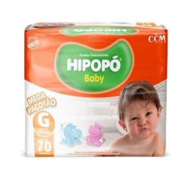 Imagem de Fralda descartavel hipopo baby mega g c/70unid - Hipopó