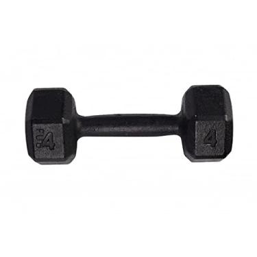 Imagem de Halter Sextavado de Ferro Fundido Pintado 4 Kg Preto