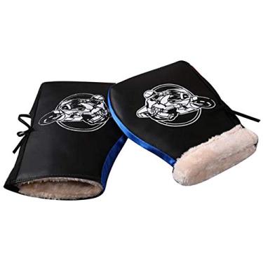 Imagem de Yajun Capas impermeáveis para guidão de motocicleta, luvas de poliuretano, impermeáveis, à prova de vento, 2 peças, azul