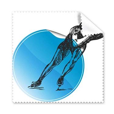 Imagem de Óculos de limpeza de tela de telefone com pano de limpeza de aquarela azul para esportes de inverno 5 peças