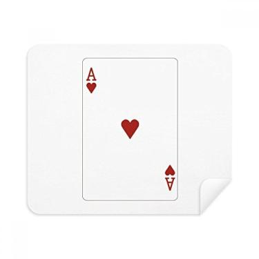 Imagem de Pano de limpeza com estampa de cartas de baralho Heart A, 2 peças, tecido de camurça